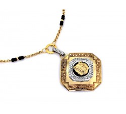 Naszyjnik z złota 585 14K okazałym wisiorkiem w stylu greckim