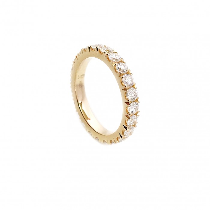 Zamówienie p. Renata - Ekskluzywny złoty pierścionek z rzędem diamentów