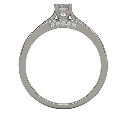 Piękny pierścionek z brylantem naturalnym 4 mm w białym złocie cudowne wykonanie